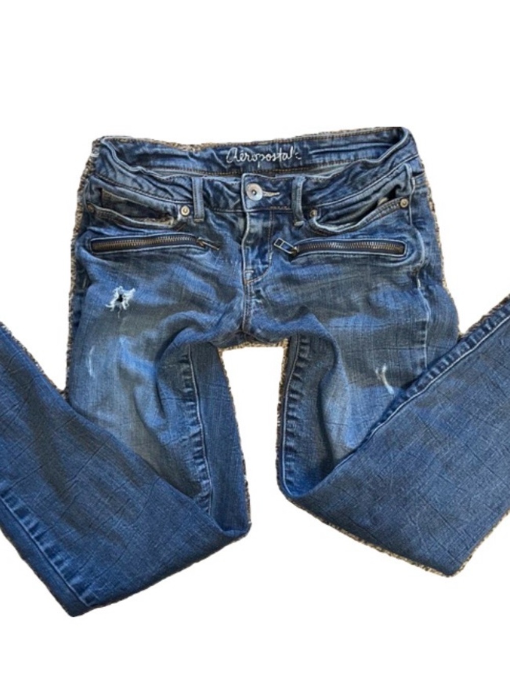 lola Women's Distressed Dark Blue Skinny Jeans